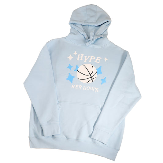 Light Blue Puff Print Stars Hoodie