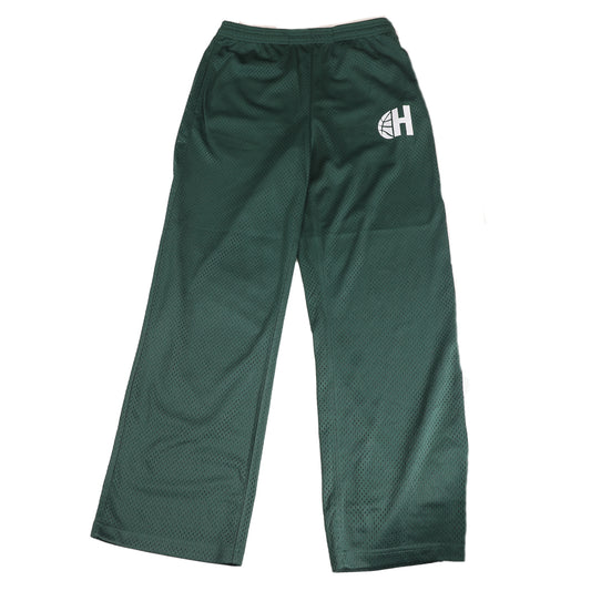 Green Mesh Fall Track Pants