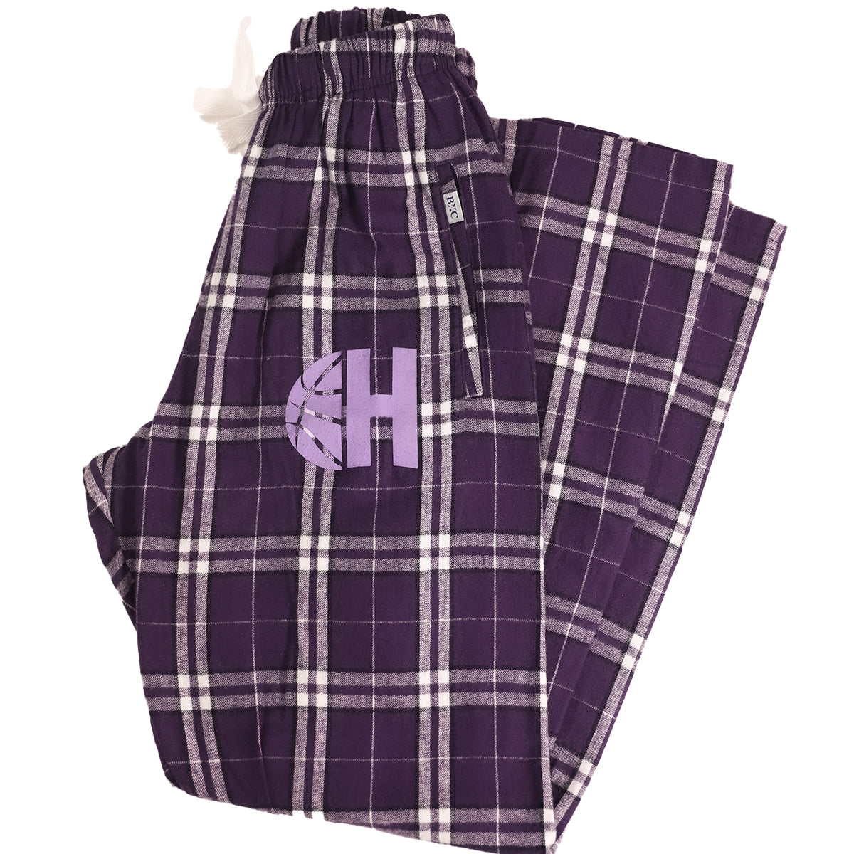 Purple flannel pajamas